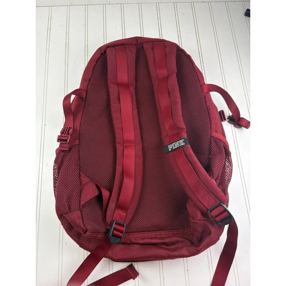 Victoria Secret PINK Collegiate Burgundy Maroon School Large Backpack Bag